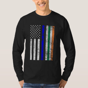 Camiseta Rua Policial Thin Blue Line - Bandeira Americana I