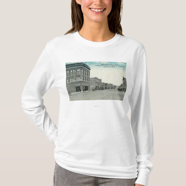 Camiseta Rua principal que olha WestLewiston, TA (Frente)