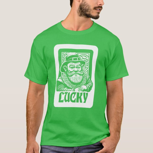 Camiseta Rua rabugenta, Leprechaun do Dia de Patrick (Frente)