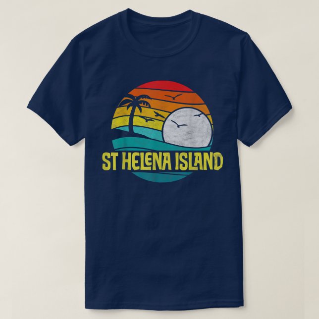 Camiseta Rua Retro Ilha Helena Beach Sun e Surf Oitenta G (Frente do Design)
