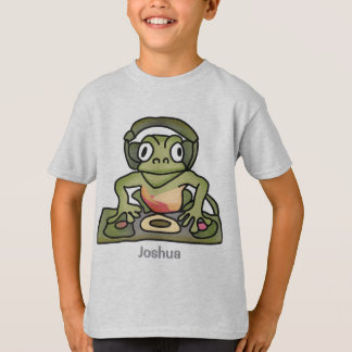 Camiseta Rua Retro Sapo com Fones de ouvido | Engraçado