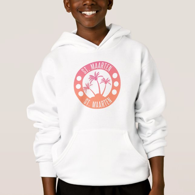 Camiseta Rua: Rosa Maarten e Gradiente Coral Sint Martin (Frente)