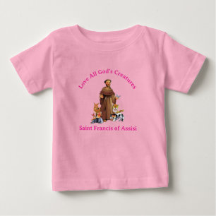 Camiseta Rua Rosa Toddler. Francis Assisi Católico