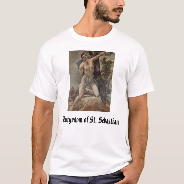 Camiseta Rua Sebastian, martírio de St. Sebastian (Frente)