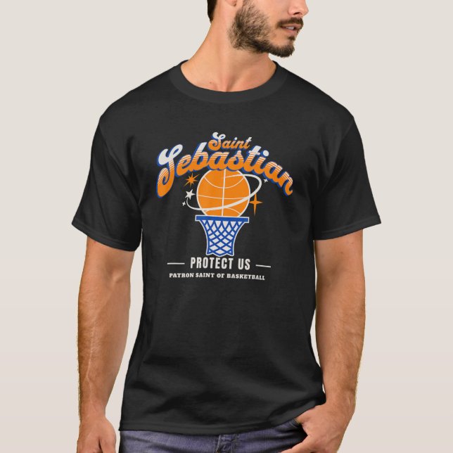 Camiseta Rua Sebastian Retro Basbol Patrão Santo De Spor (Frente)
