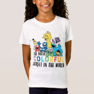Camiseta Rua Sésamo A Rua Mais Colorida