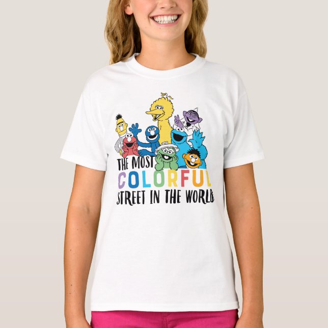 Camiseta Rua Sésamo | A Rua Mais Colorida (Frente)