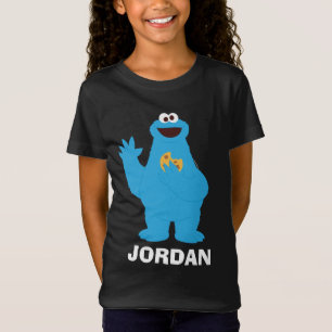 Camiseta Rua Sésamo Bebê do Monstro Come-Biscoito Persona