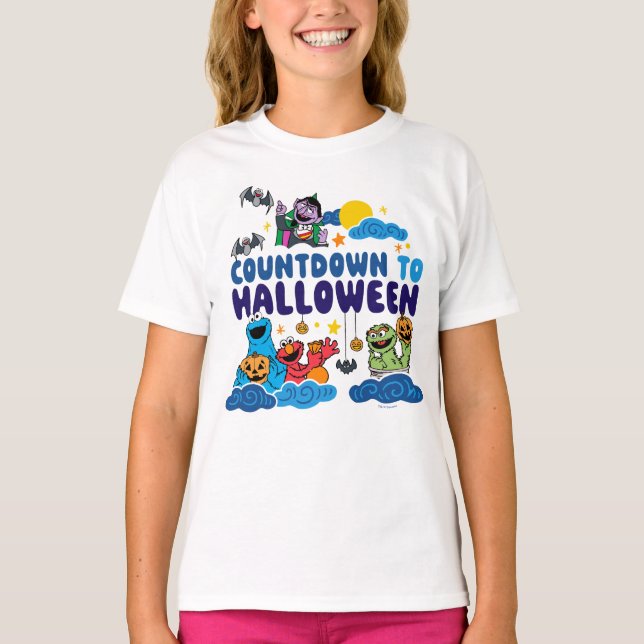 Camiseta Rua Sésamo | Contagem para o Halloween (Frente)