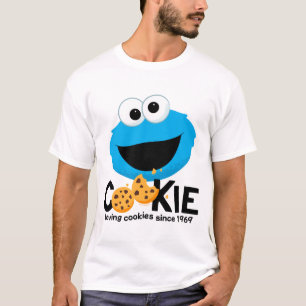 Camiseta Rua Sésamo Cookie Monster Loving Cookies