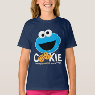 Camiseta Rua Sésamo   Cookie Monster Loving Cookies