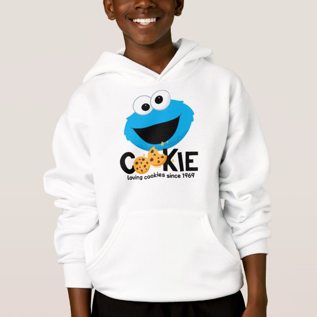 Camiseta Rua Sésamo | Cookie Monster Loving Cookies (Frente)