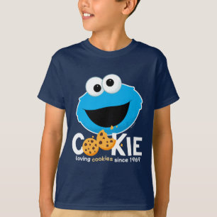Camiseta Rua Sésamo   Cookie Monster Loving Cookies