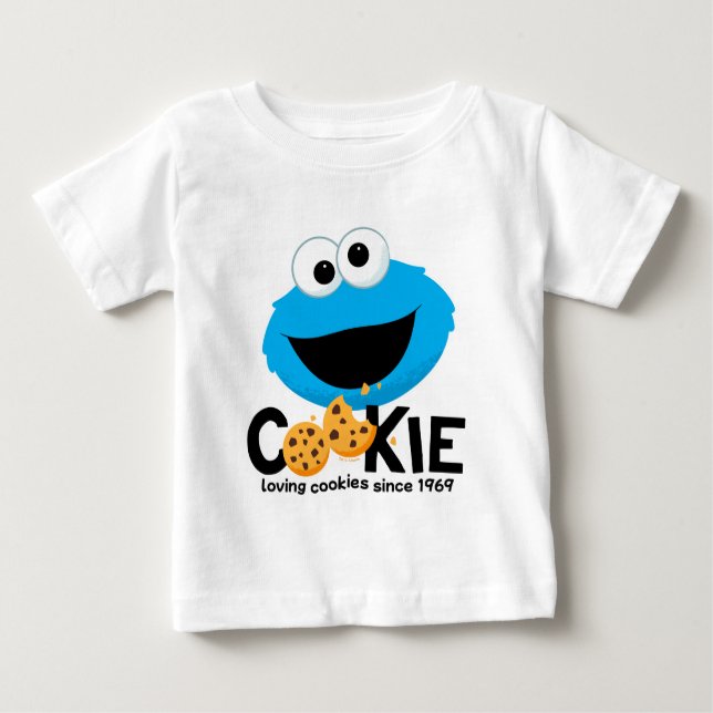 Camiseta Rua Sésamo | Cookie Monster Loving Cookies (Frente)