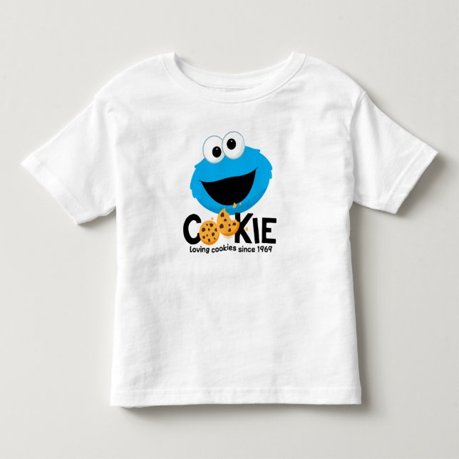 Camiseta Rua Sésamo | Cookie Monster Loving Cookies (Frente)