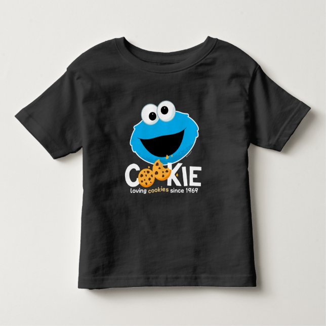Camiseta Rua Sésamo | Cookie Monster Loving Cookies (Frente)