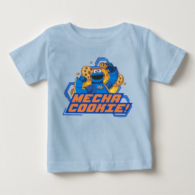 Camiseta Rua Sésamo | Cookie Monster Mecha Cookie! (Frente)