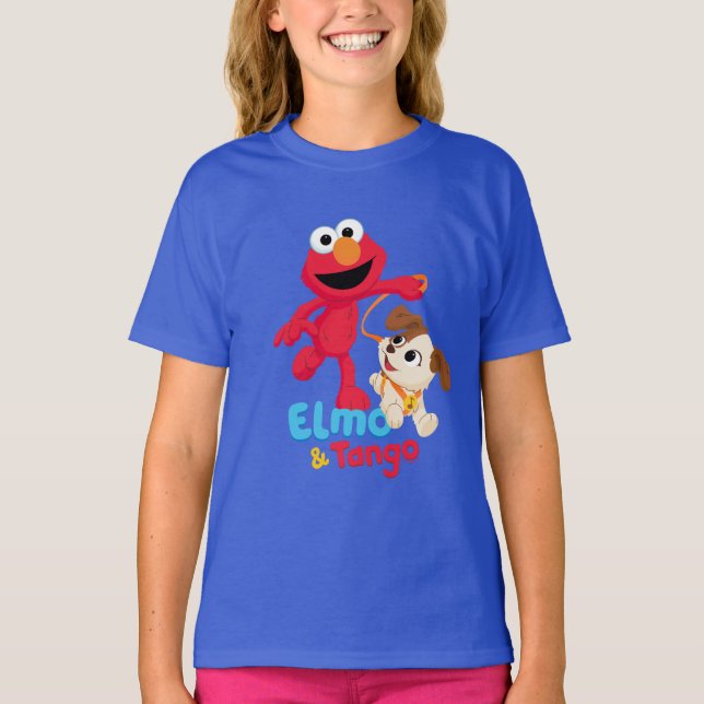 Camiseta Rua Sésamo | Corrente Elmo & Tango (Frente)