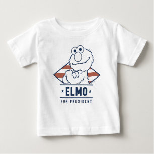 Camiseta Rua Sésamo Elmo Antigo para Presidente
