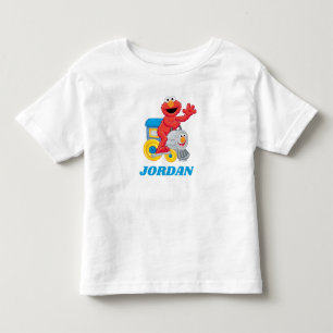 Camiseta Rua Sésamo Elmo Chugga Chugga Dois Dois Aniversári