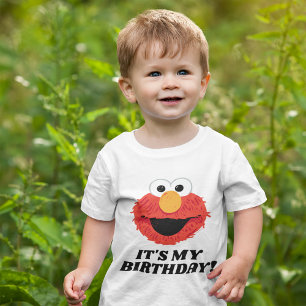 Camiseta Rua Sésamo Elmo É Meu Aniversário