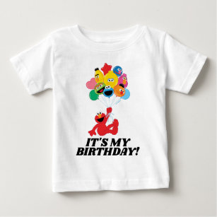 Camiseta Rua Sésamo   Elmo & Pals - É o meu aniversário