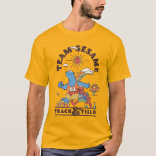 Camiseta Rua Sésamo   Faixa de Sésamo de Equipe e Campo