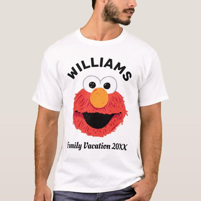 Camiseta Rua Sésamo | Férias Familiares Elmo (Frente)