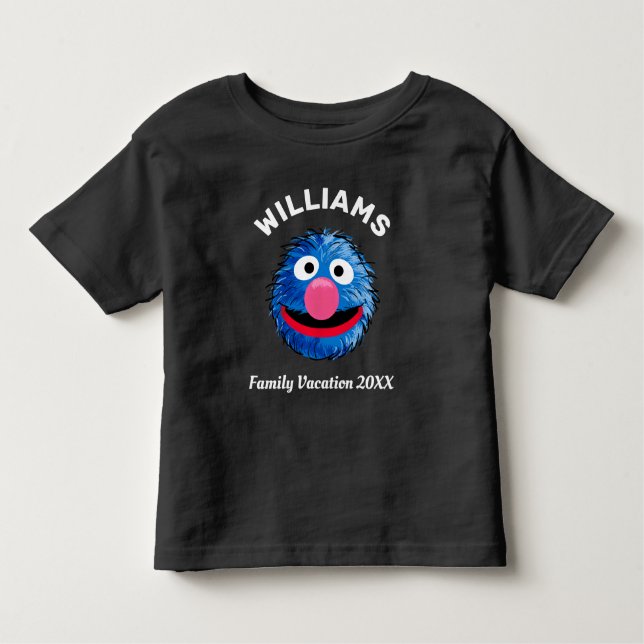 Camiseta Rua Sésamo | Férias Familiares Em Grover (Frente)
