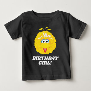 Camiseta Rua Sésamo Garota de Aniversário do Pássaro Gran