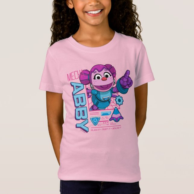 Camiseta Rua Sésamo | Mecha Builders Abby Cadabby (Frente)