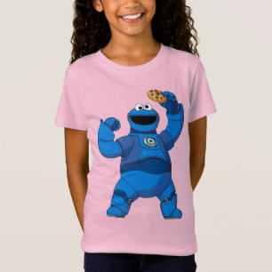 Camiseta Rua Sésamo Mecha Builders Cookie Monster