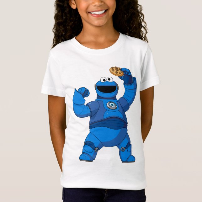 Camiseta Rua Sésamo | Mecha Builders Cookie Monster (Frente)
