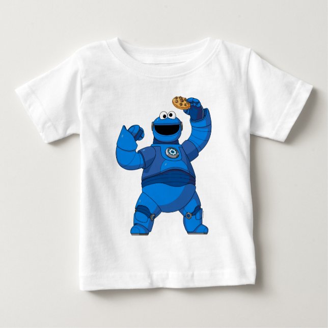 Camiseta Rua Sésamo | Mecha Builders Cookie Monster (Frente)