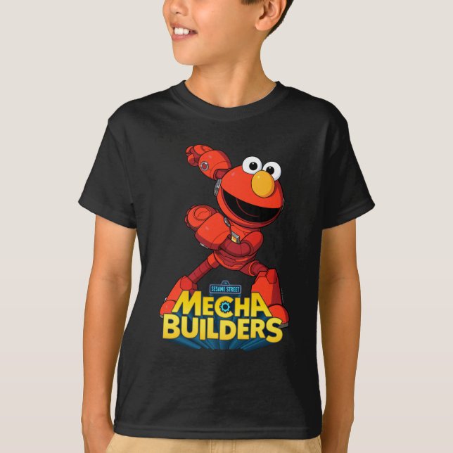 Camiseta Rua Sésamo | Mecha Builders Elmo (Frente)