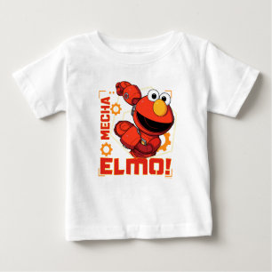 Camiseta Rua Sésamo Mecha Builders Elmo Design
