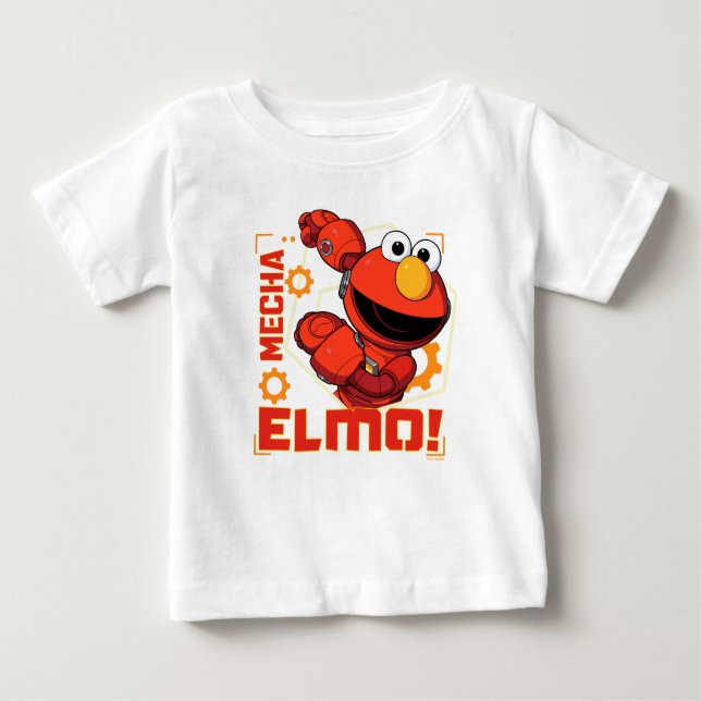 Camiseta Rua Sésamo | Mecha Builders Elmo Design (Frente)
