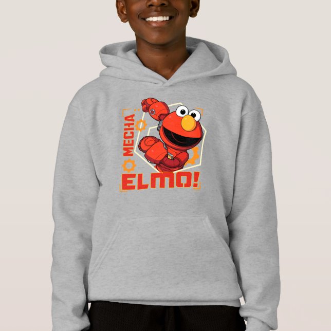 Camiseta Rua Sésamo | Mecha Builders Elmo Design (Frente)
