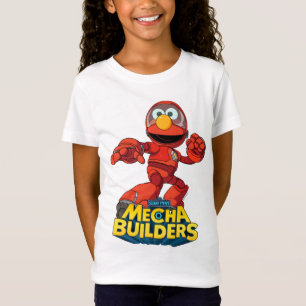 Camiseta Rua Sésamo Mecha Construtor Elmo Em Ação