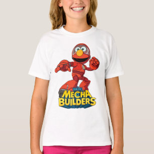 Camiseta Rua Sésamo   Mecha Construtor Elmo Em Ação