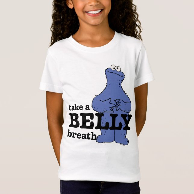 Camiseta Rua Sésamo | Monstro Do Biscoito Respirar (Frente)