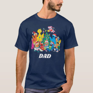 Camiseta Rua Sésamo Natal com a Turma Toda