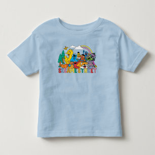 Camiseta Rua Sésamo Onda arco-íris