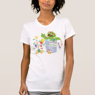 Camiseta Rua Sésamo   Oscar - Árvore de Natal