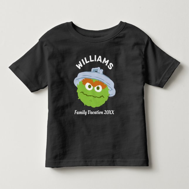 Camiseta Rua Sésamo | Oscar, Férias Familiares do Grouch (Frente)