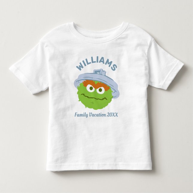 Camiseta Rua Sésamo | Oscar, Férias Familiares do Grouch (Frente)