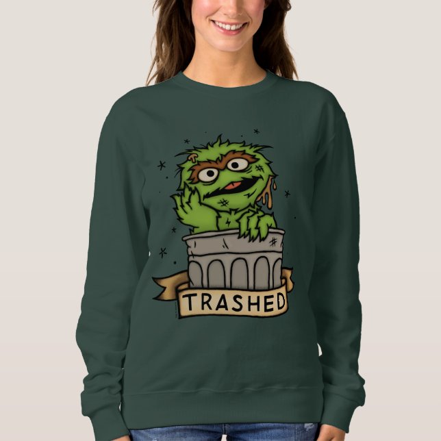 Camiseta Rua Sésamo | Oscar, o Agrupamento Tracejado (Frente)