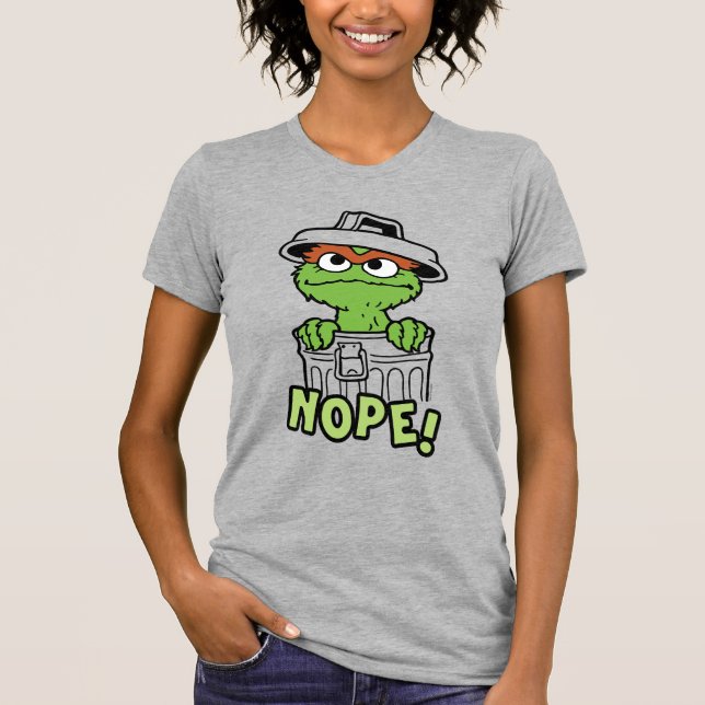 Camiseta Rua Sésamo | Oscar, o Grouch Nope! (Frente)