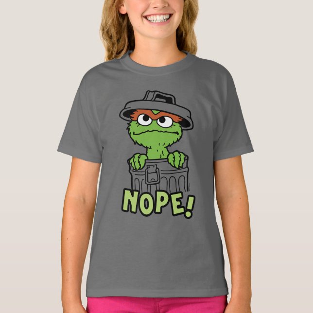 Camiseta Rua Sésamo | Oscar, o Grouch Nope! (Frente)