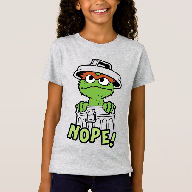 Camiseta Rua Sésamo | Oscar, o Grouch Nope! (Frente)